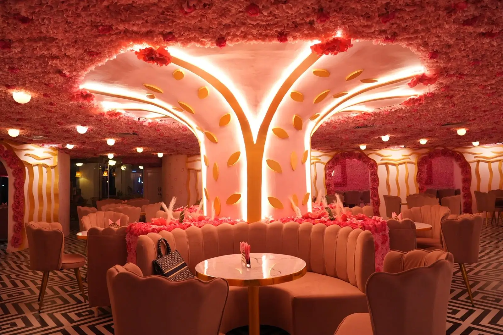 Romantic ambience at La Vie En Rose Cafe Hyderabad